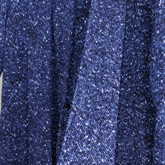 MICHAEL KORS Mesh Blouse Button Shirt Bow Tie Micro Print cAsual Office - Picture 4 of 5